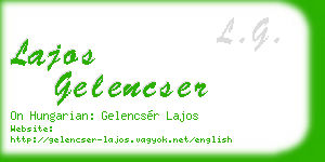lajos gelencser business card